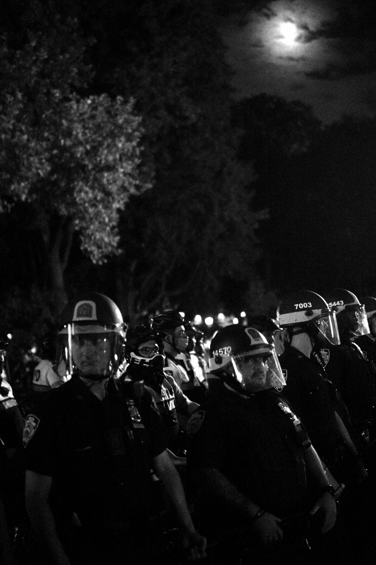 New York Photography Awards Winner - Cops vs. BLM By Moonlight