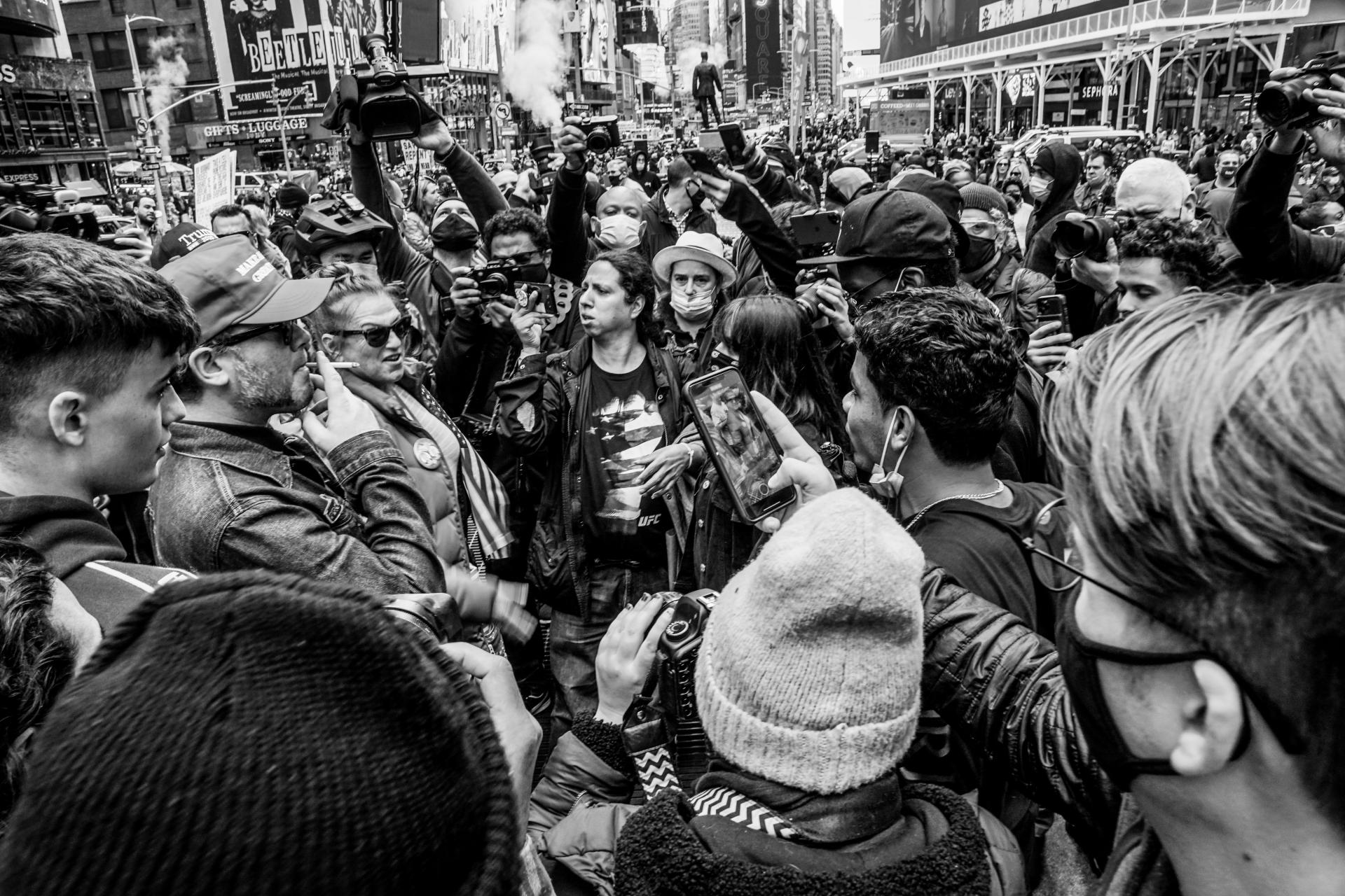 New York Photography Awards Winner - Clash In Times Square, Trump Rally