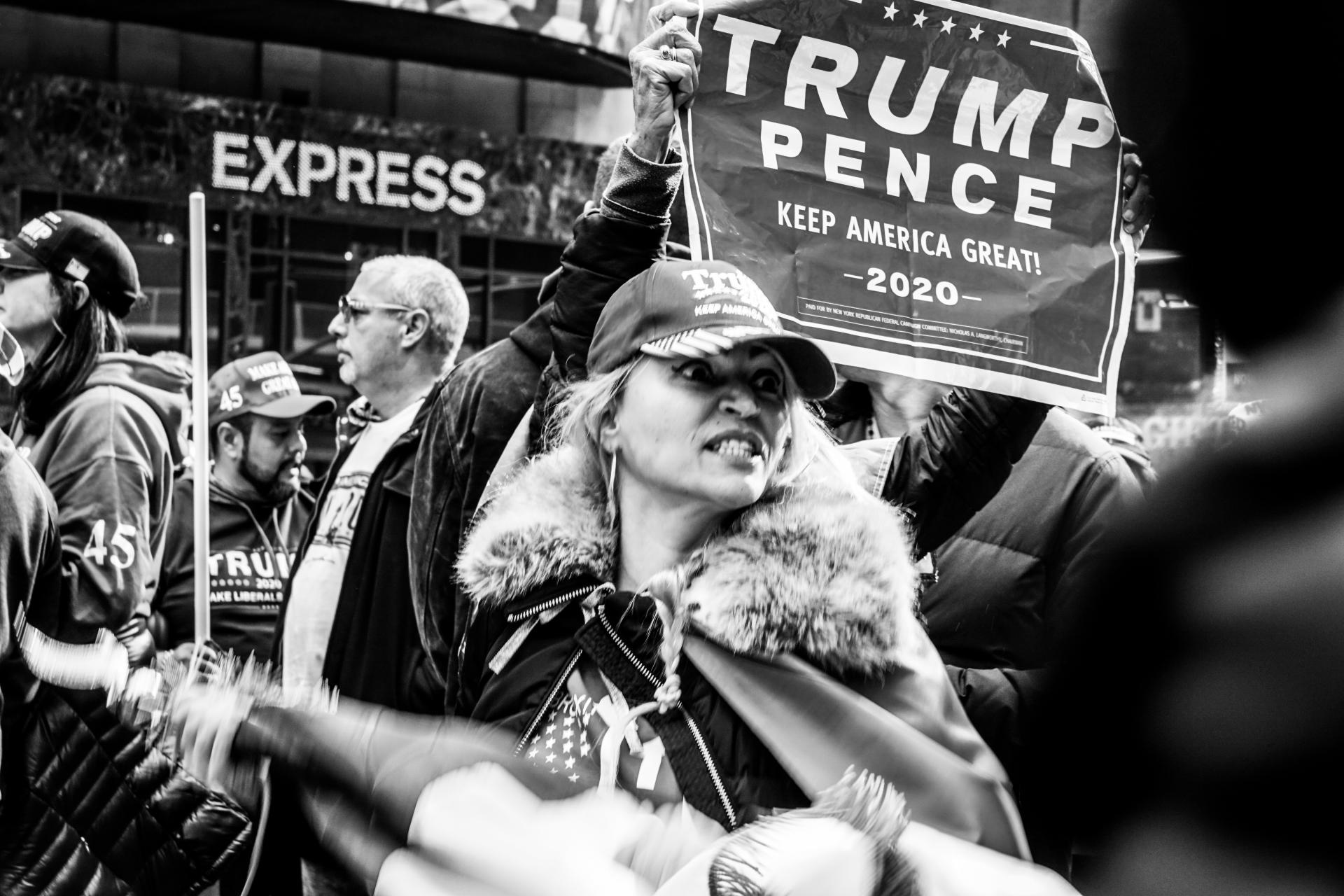 New York Photography Awards Winner - Clash In Times Square, Trump Rally