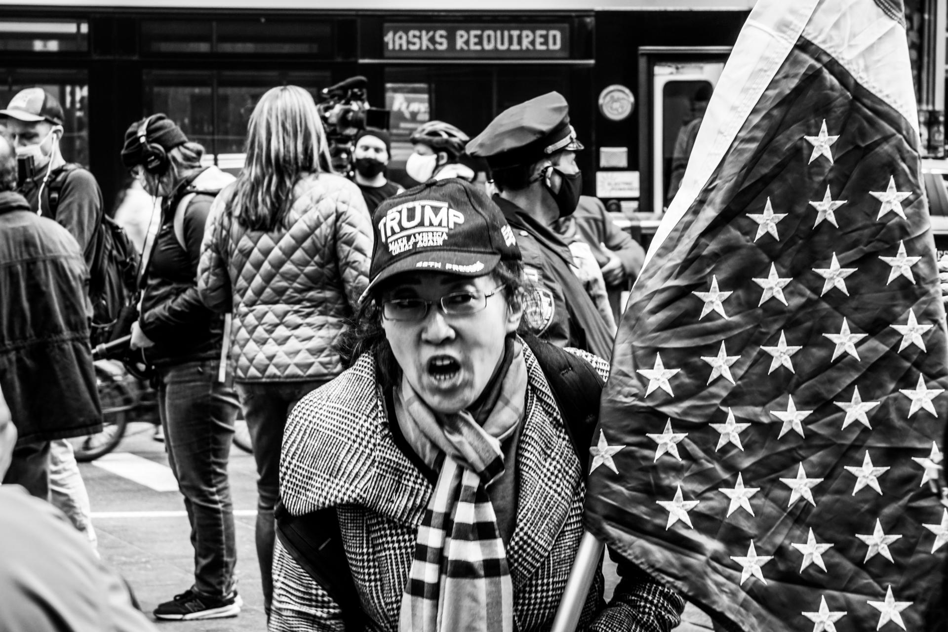 New York Photography Awards Winner - Clash In Times Square, Trump Rally