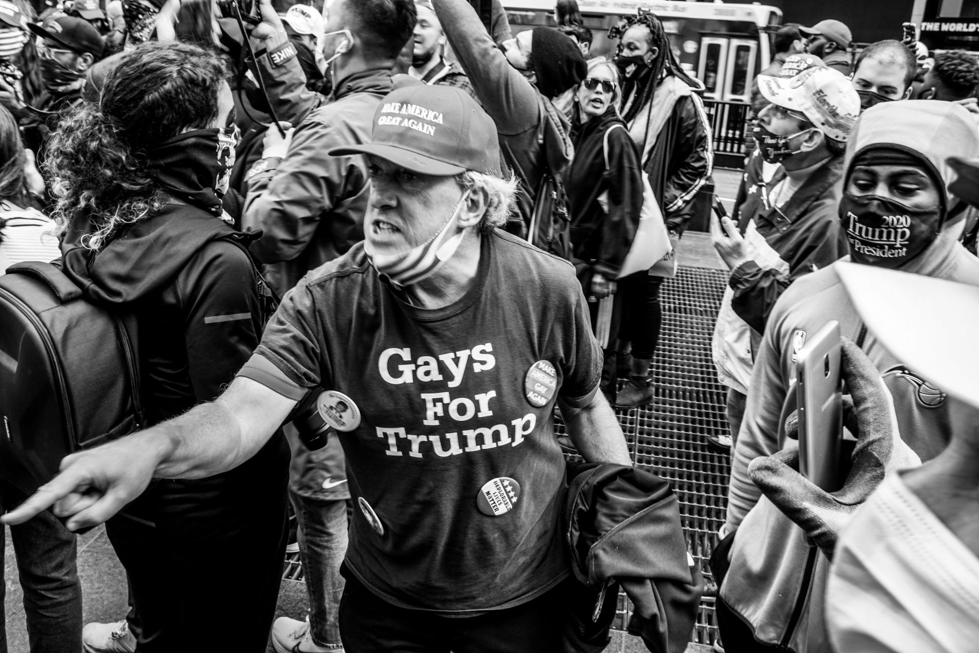 New York Photography Awards Winner - Clash In Times Square, Trump Rally