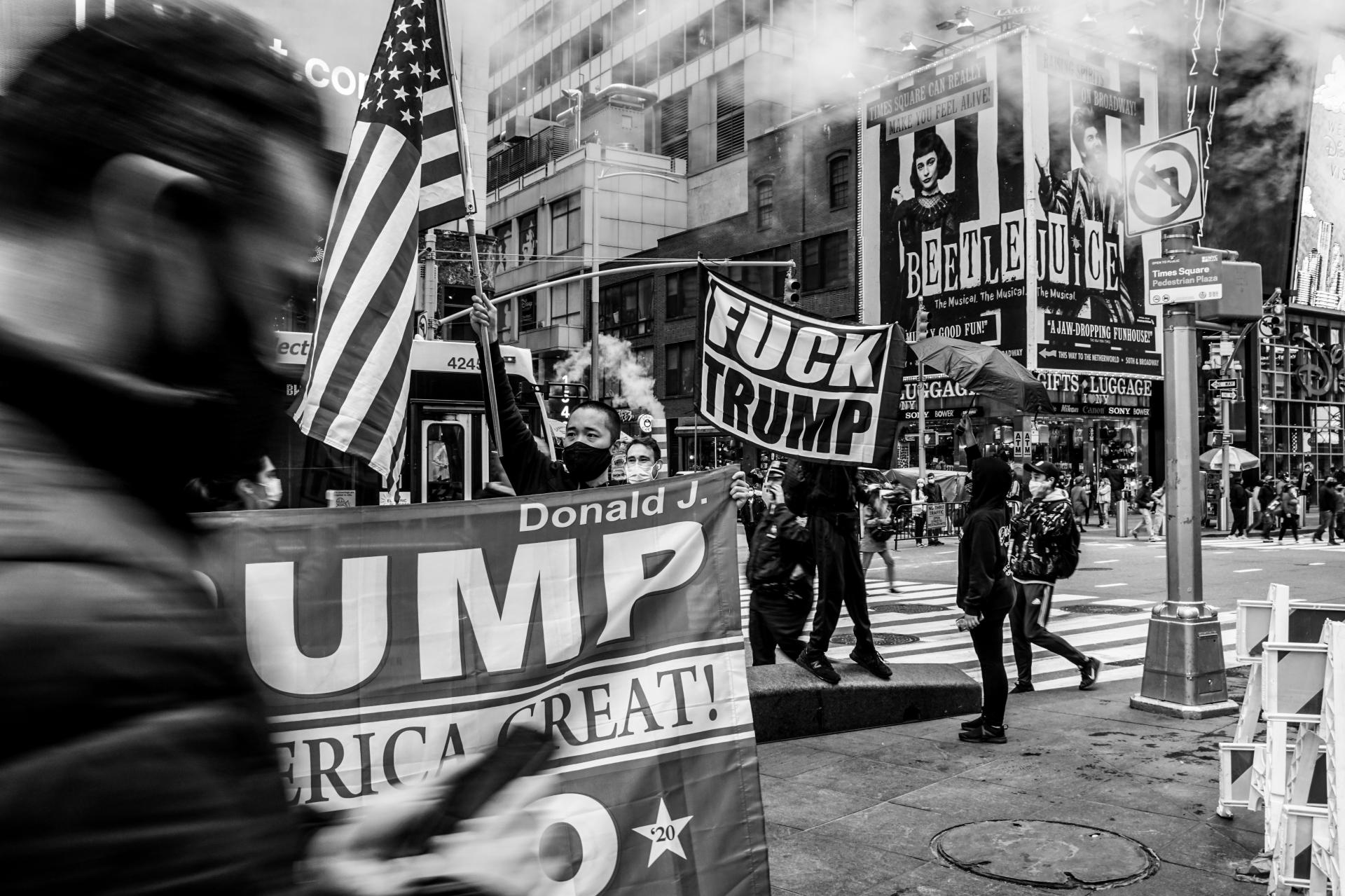 New York Photography Awards Winner - Clash In Times Square, Trump Rally