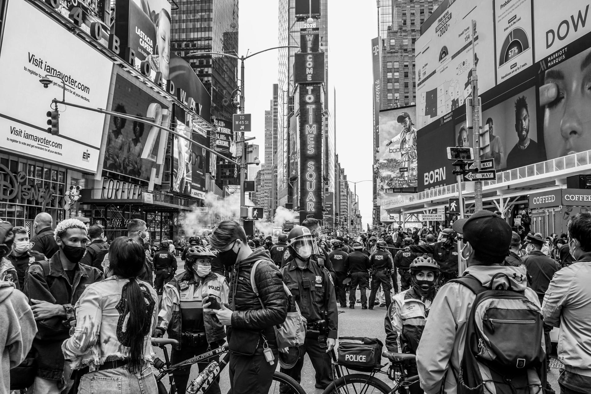 New York Photography Awards Winner - Clash In Times Square, Trump Rally