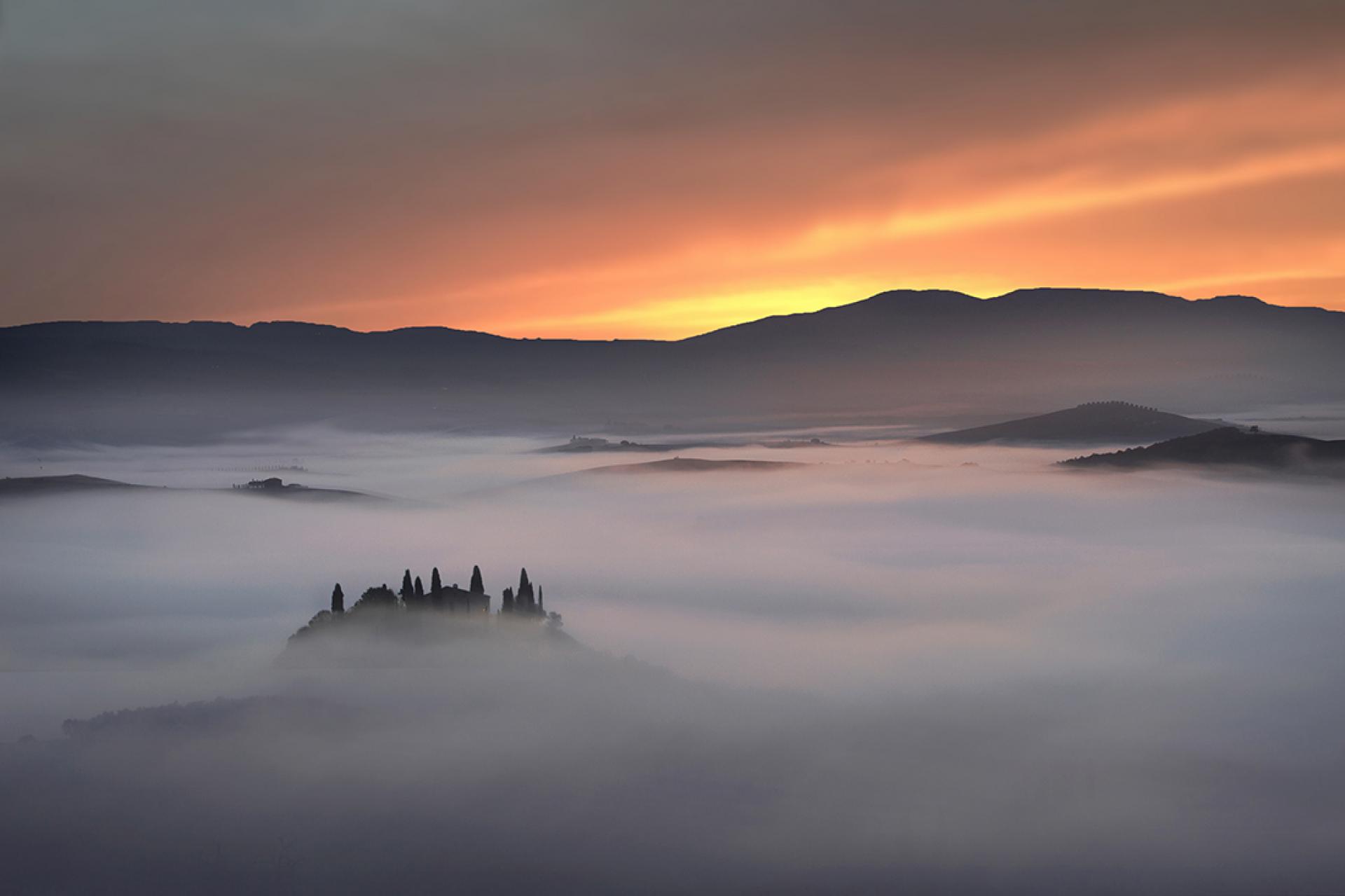 New York Photography Awards Winner - Tuscany farm among the fog