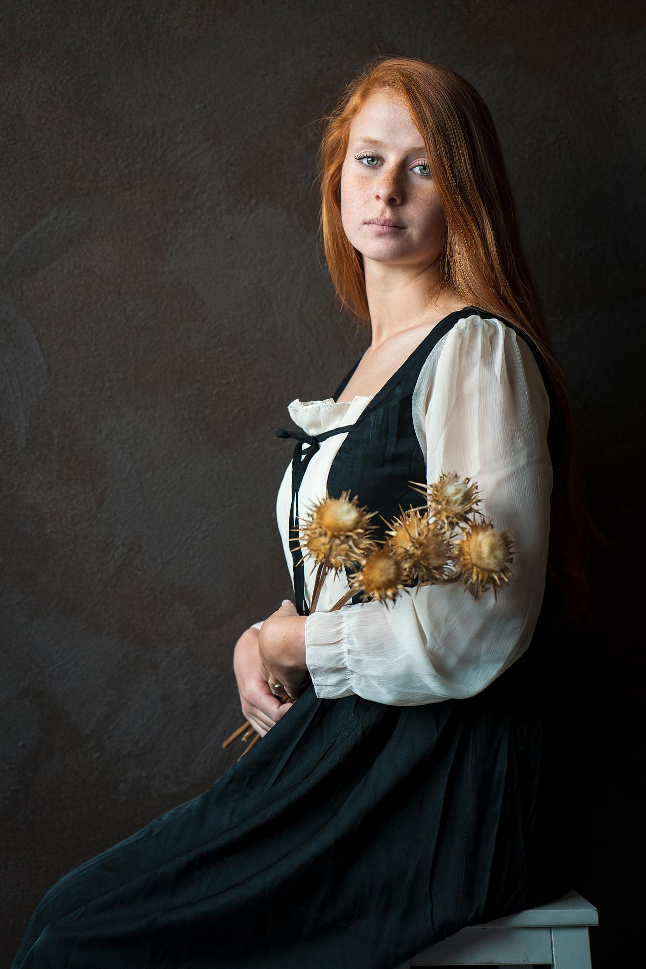 New York Photography Awards Winner - Girl with Thistle Blossoms