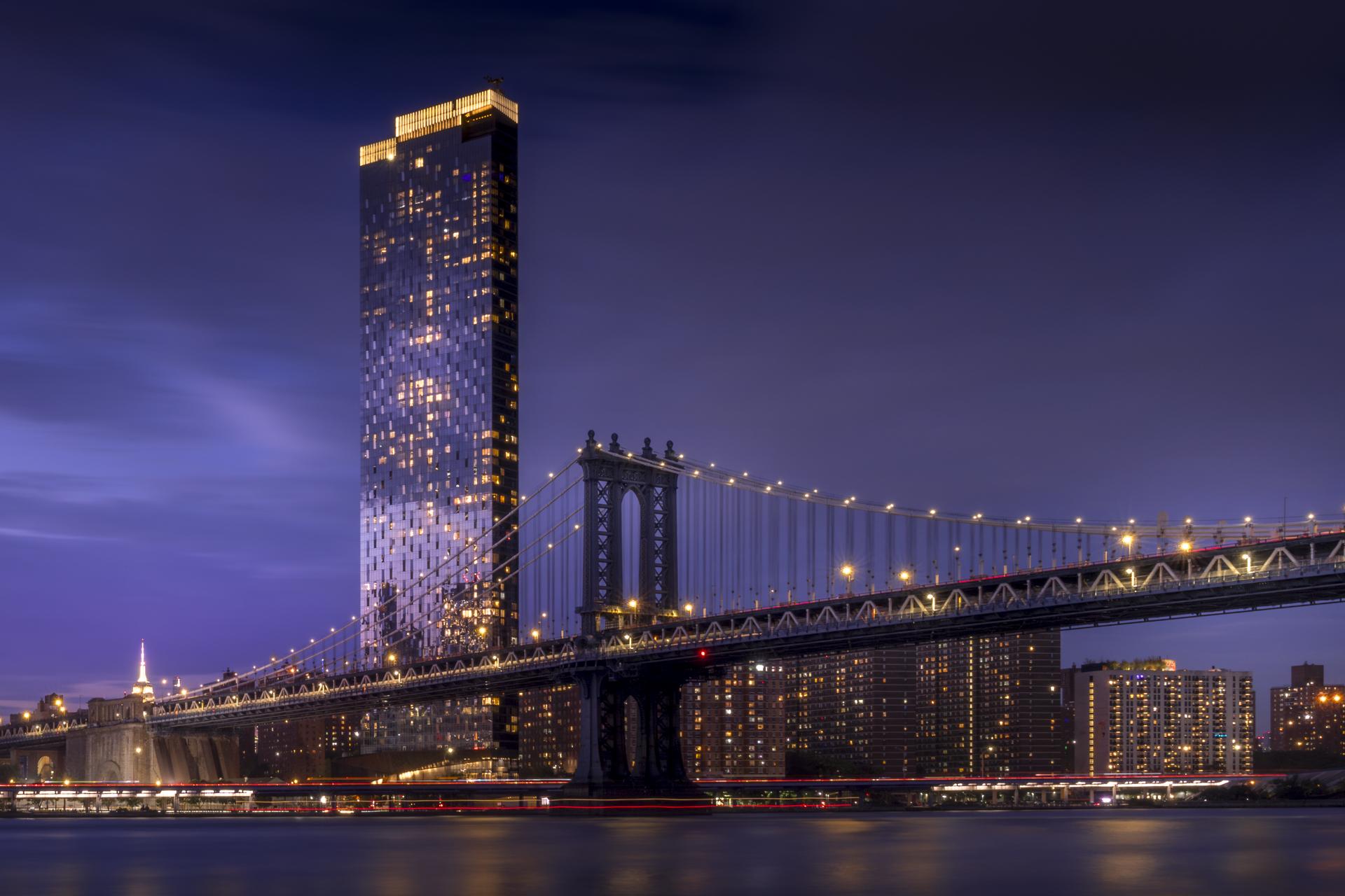 New York Photography Awards Winner - Manhattan Bridge Lights Up the Night