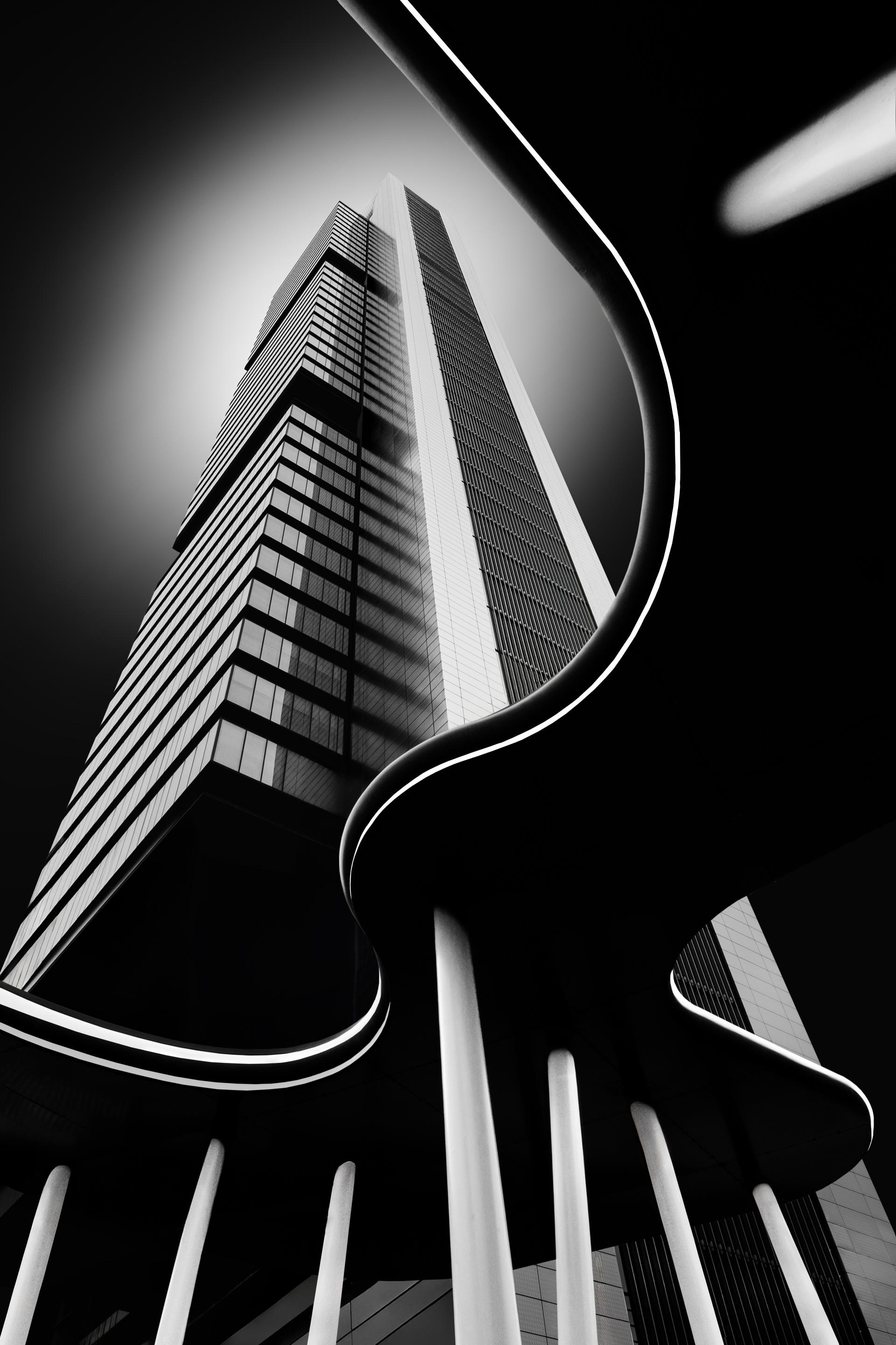 New York Photography Awards Winner - Monochrome Majesty: Cepsa Tower, Madrid