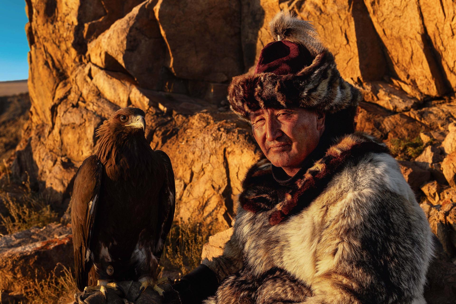 New York Photography Awards Winner - Portrait - Eagle Hunter in the evening sun