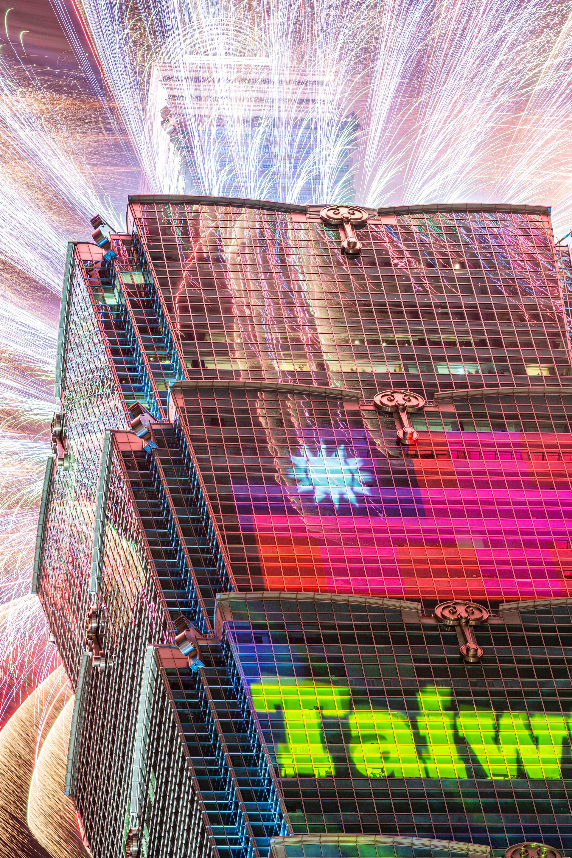 New York Photography Awards Winner - Brilliant fireworks light up the building