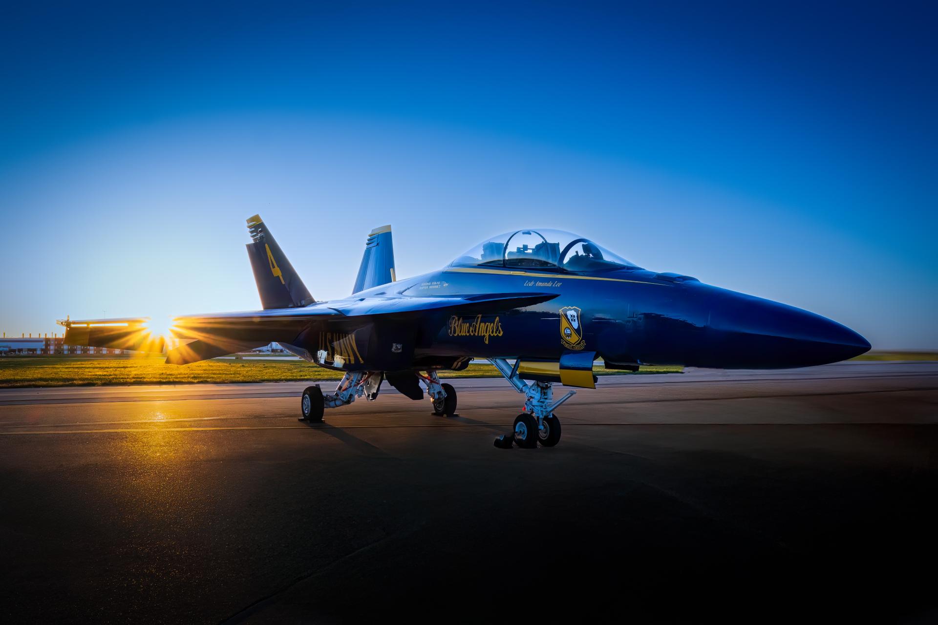 New York Photography Awards Winner - Blue Angel Sunburst on the Flight Line